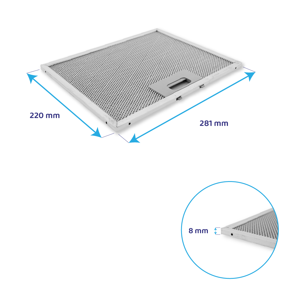 Siemens Metall-Fettfilter 281x220mm 665715 / 00665715