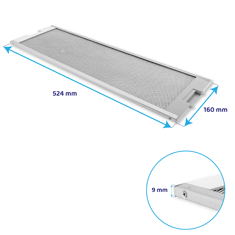 CATA Metall-Fettfilter 524x160mm 02825270 (2St.)