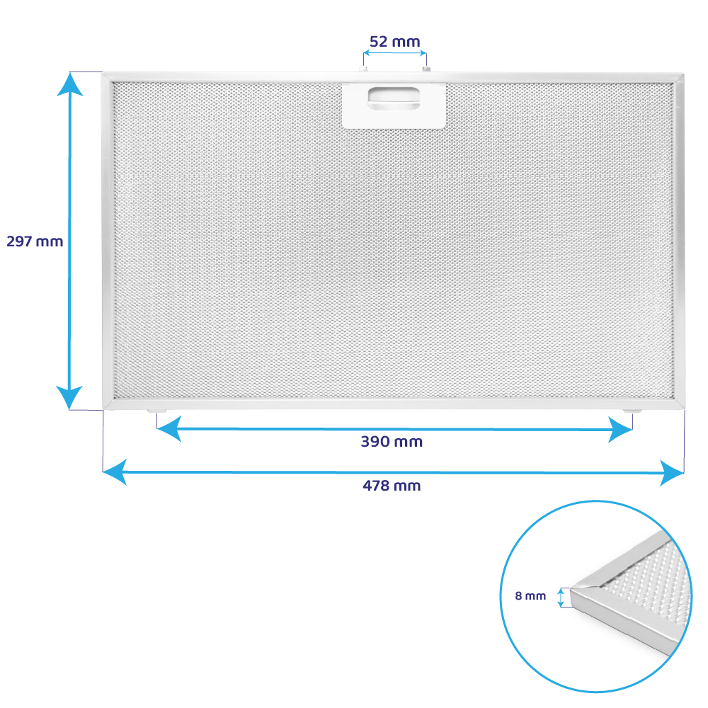 Best Metall-Fettfilter 478x297mm 08087556