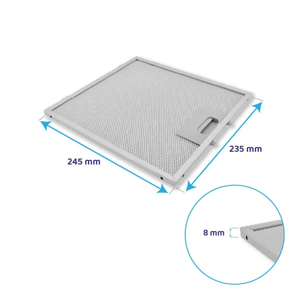 Falmec Metall-Fettfilter 245x235x8mm 101079900