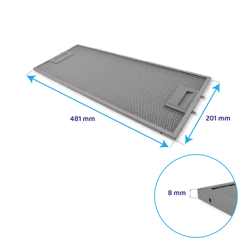Neff Metall-Fettfilter 481x201x8mm 11022473