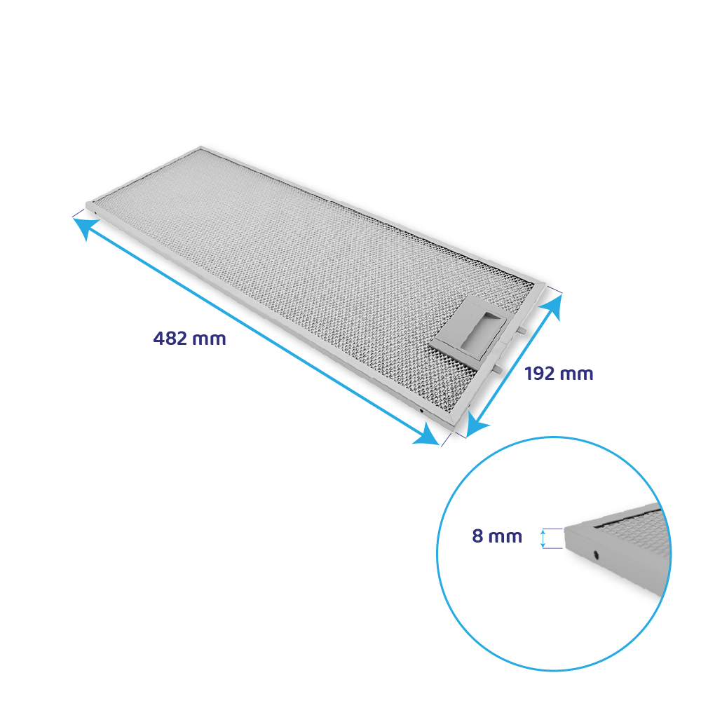 Bosch Metall-Fettfilter 482x192x8mm 11022474