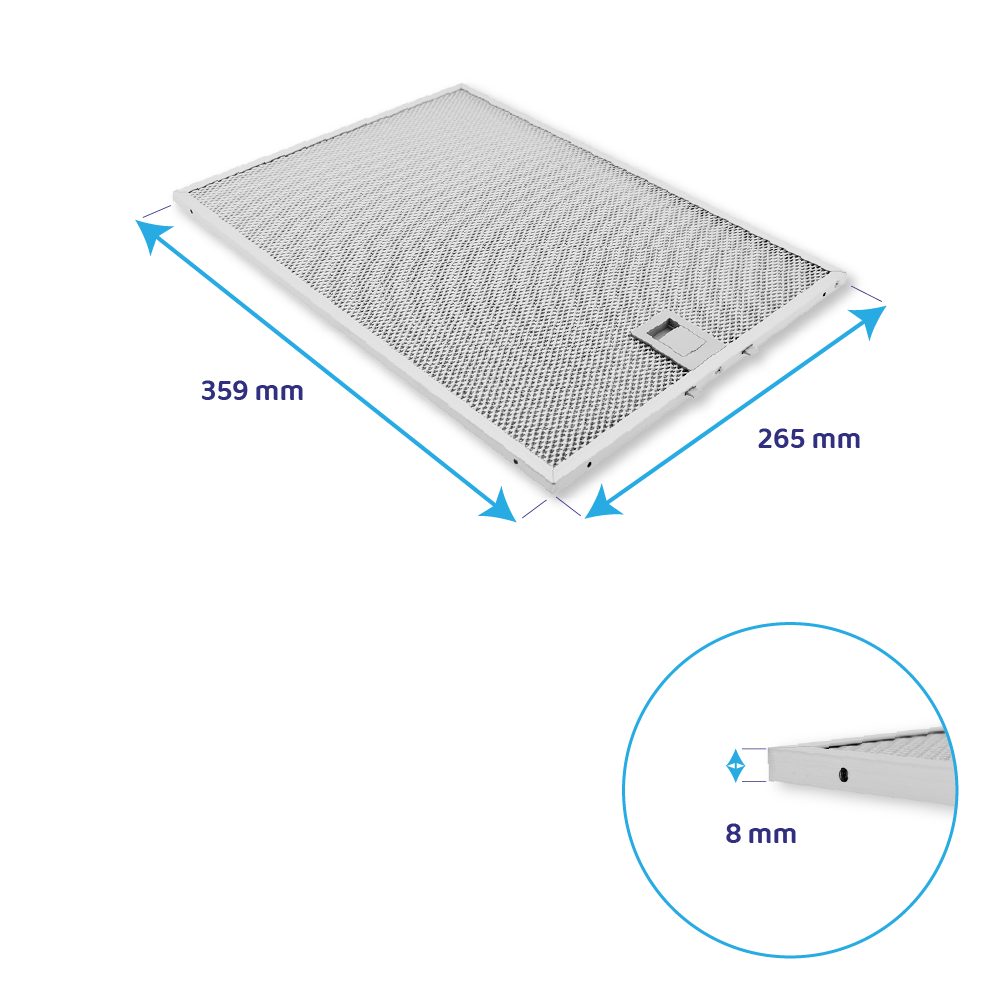 Constructa Metall-Fettfilter 359x265x8mm 11027857