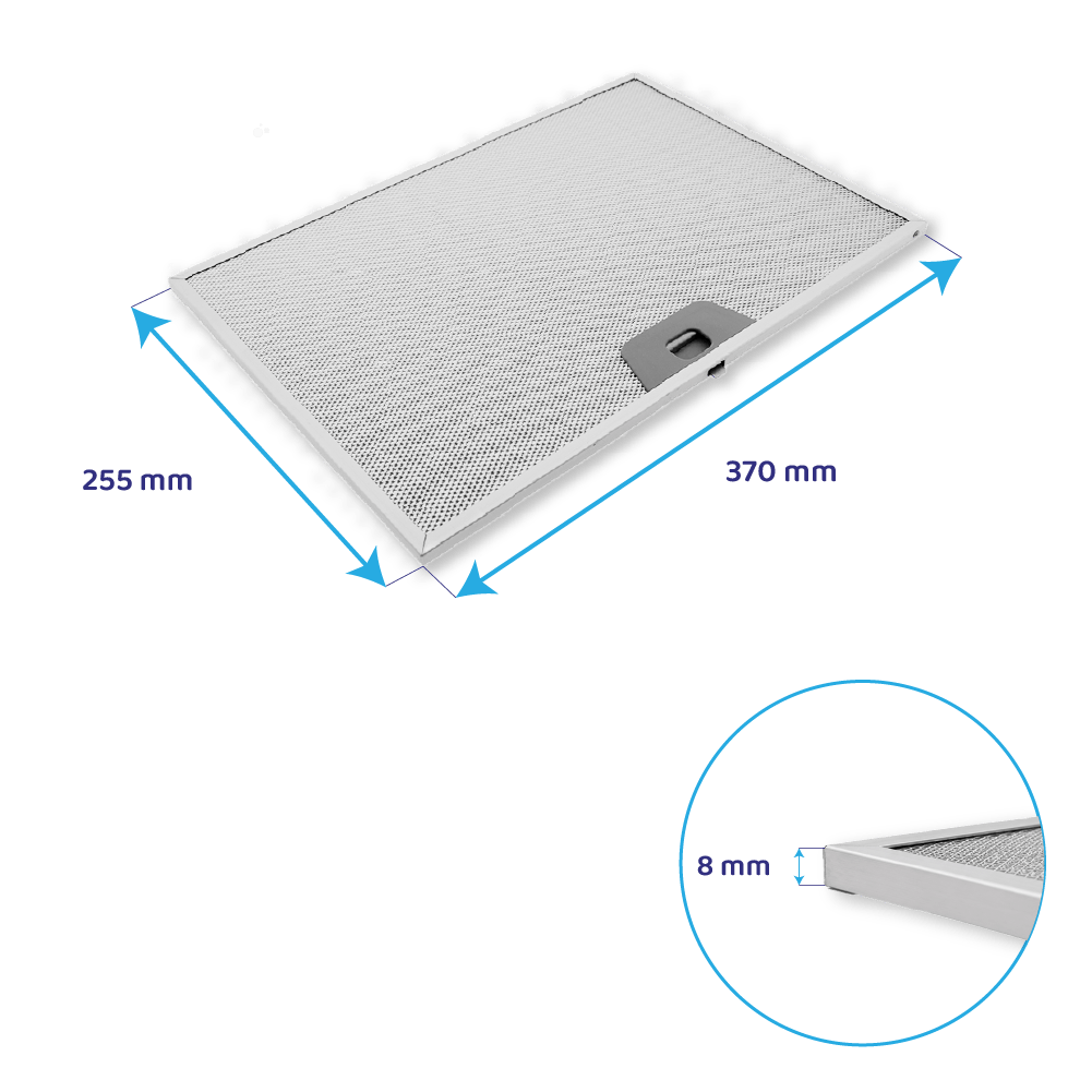 Mepamsa Metall-Fettfilter 370x255mm 133.0076.268