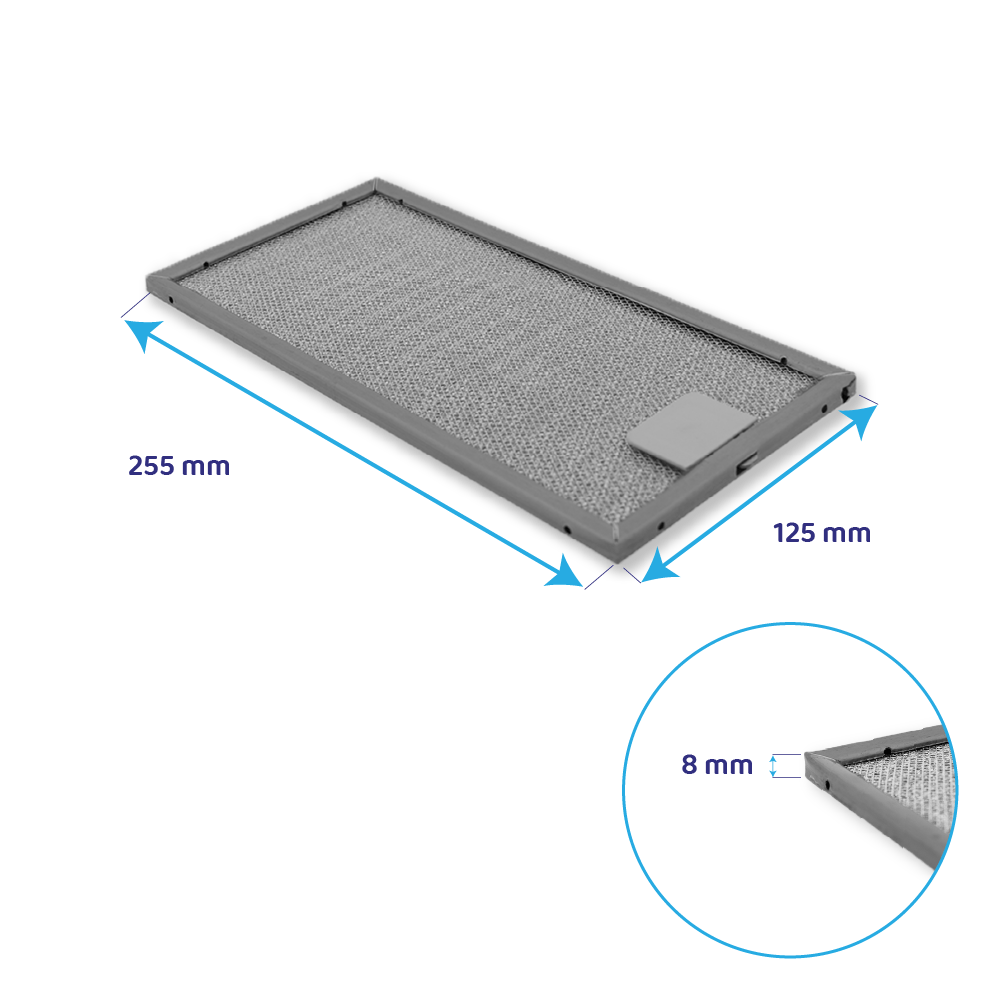 Franke Metall-Fettfilter 254x124x8mm 1330200454 | Dunstabzugshaube-filter