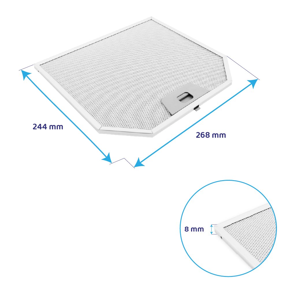 Roblin Metall-Fettfilter 268x244x8mm 1330017598