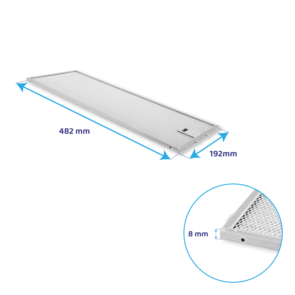 Balay Metall-Fettfilter 482x192mm 3BT264MX/03 / 3BT264MXA/01 / 3BT267MX/03