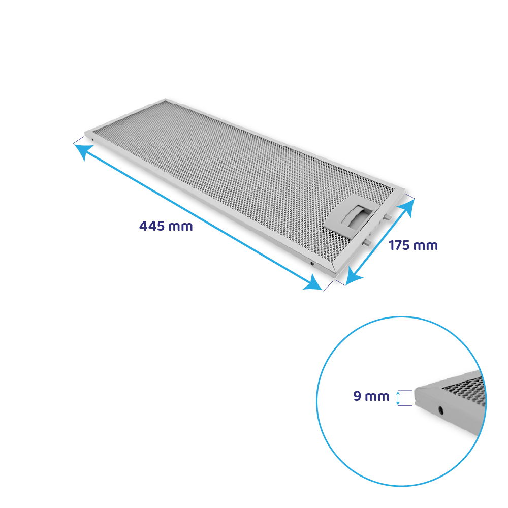 Siemens Metallfilter Set 352812 + 352813 | Vorder- & Rückseite |  420x175 mm & 445x175 mm