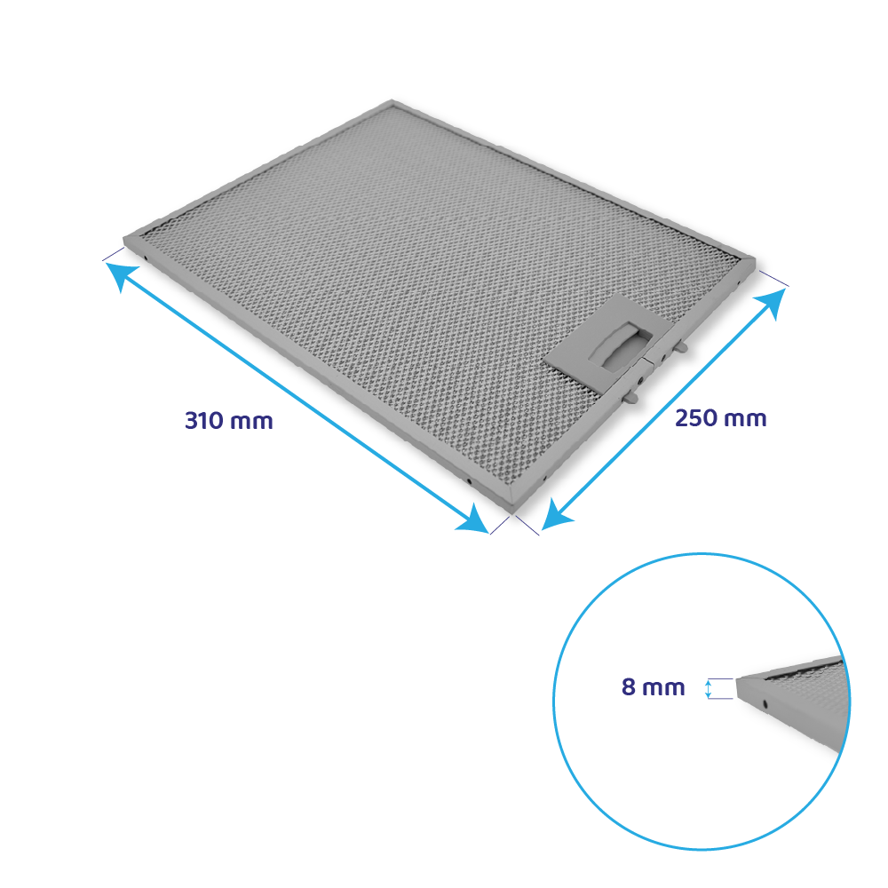 Profilo Metall-Fettfilter 310x250x8mm 353110 / 00353110