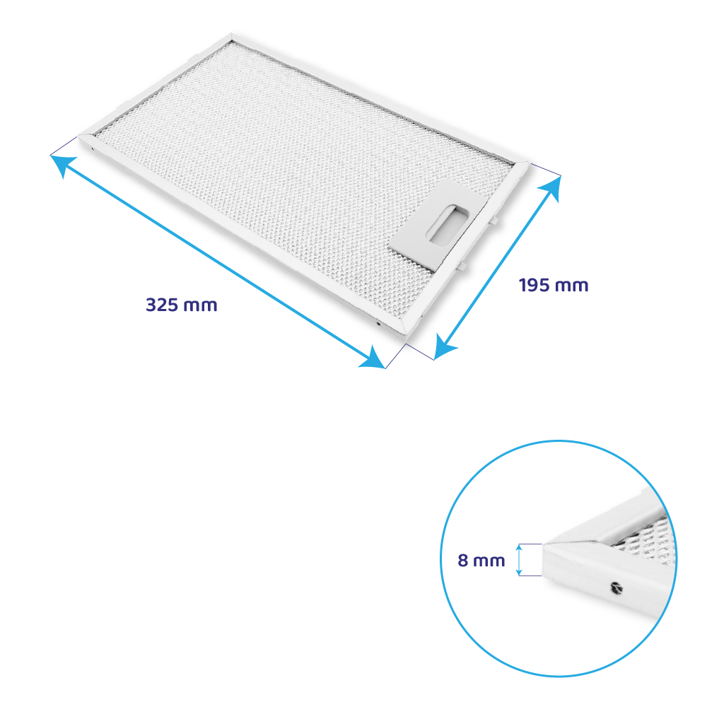 Bauknecht Metall-Fettfilter 325x195mm 481248048078