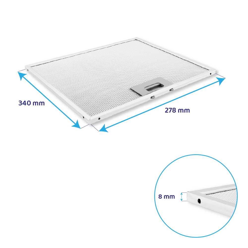 Hotpoint-Ariston Metallfettfilter 340x278mm 481248028047