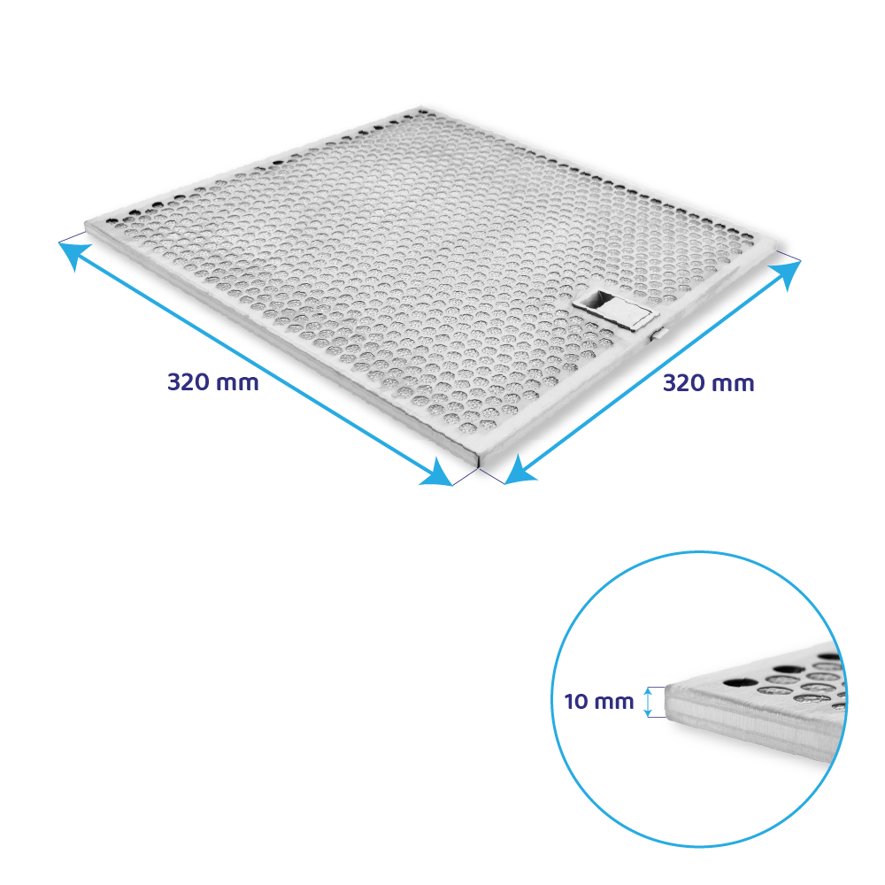 Whirlpool Metall-Fettfilter 320x320mm  481248058108