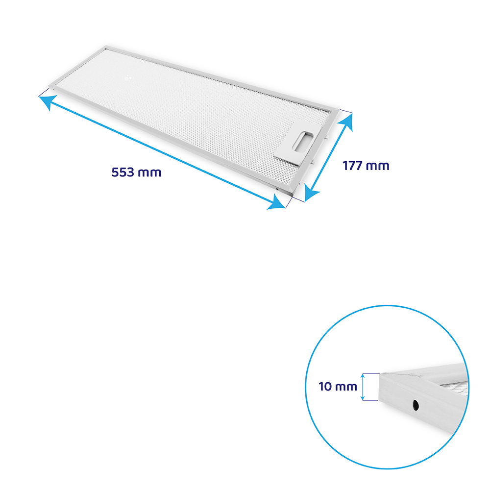 Hotpoint-Ariston Metall-Fettfilter 533x177mm 481248058305
