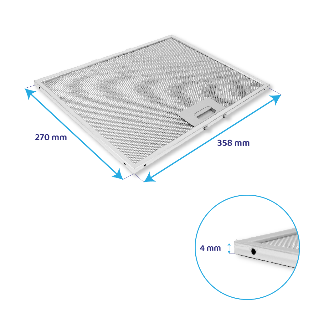 Whirlpool Metall-Fettfilter 358x270mm 482000092088