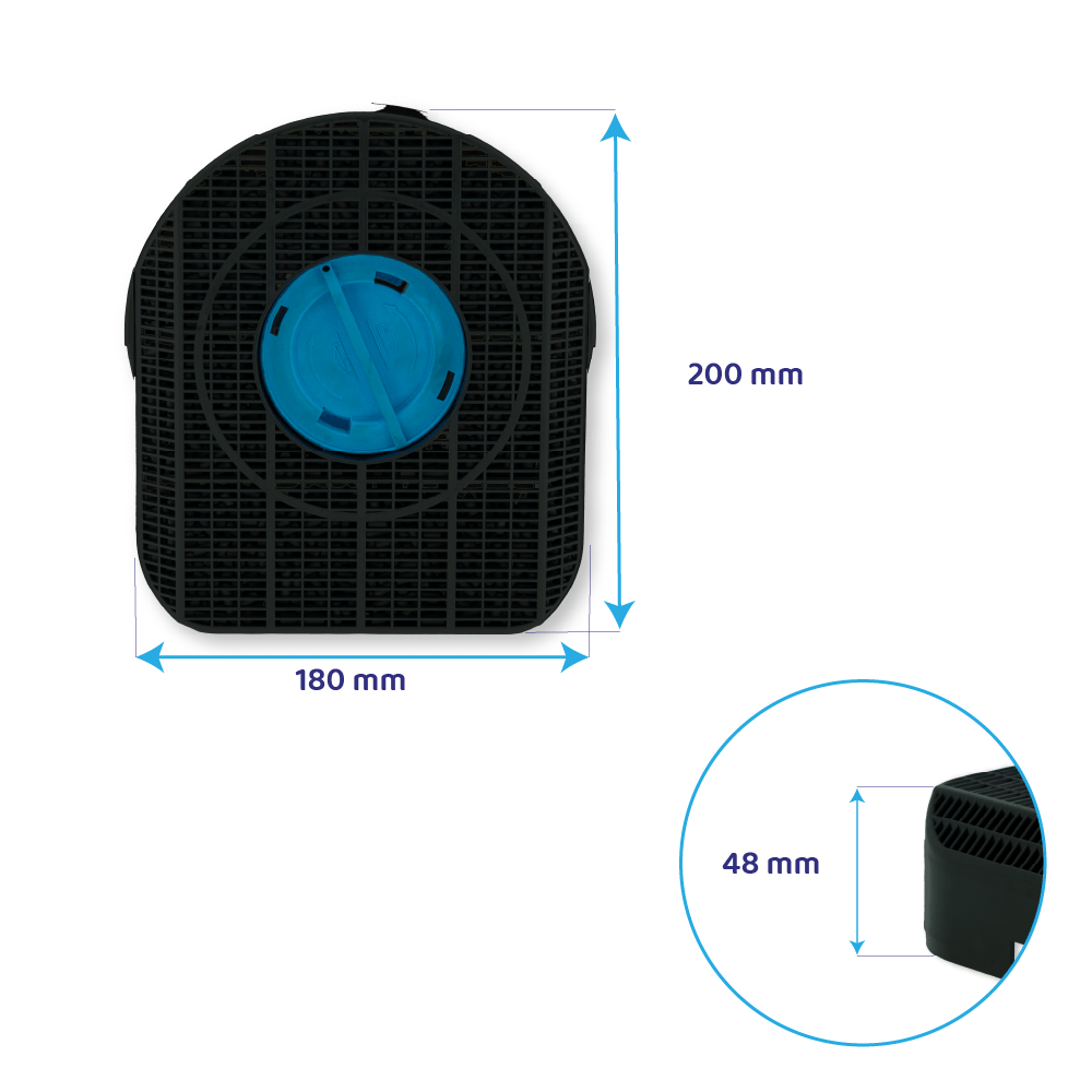 Whirlpool Aktivkohlefilter DKF42 / 481281718522 / Type 200 / CHF200/1 / 48400000857