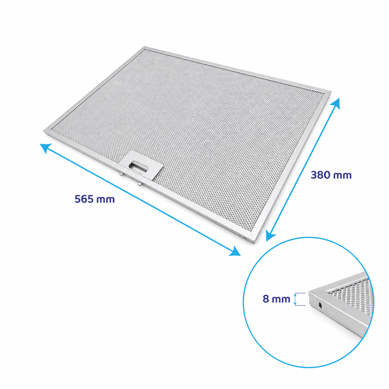 Bauknecht Metall-Fettfilter 565x380x8mm 488000302744