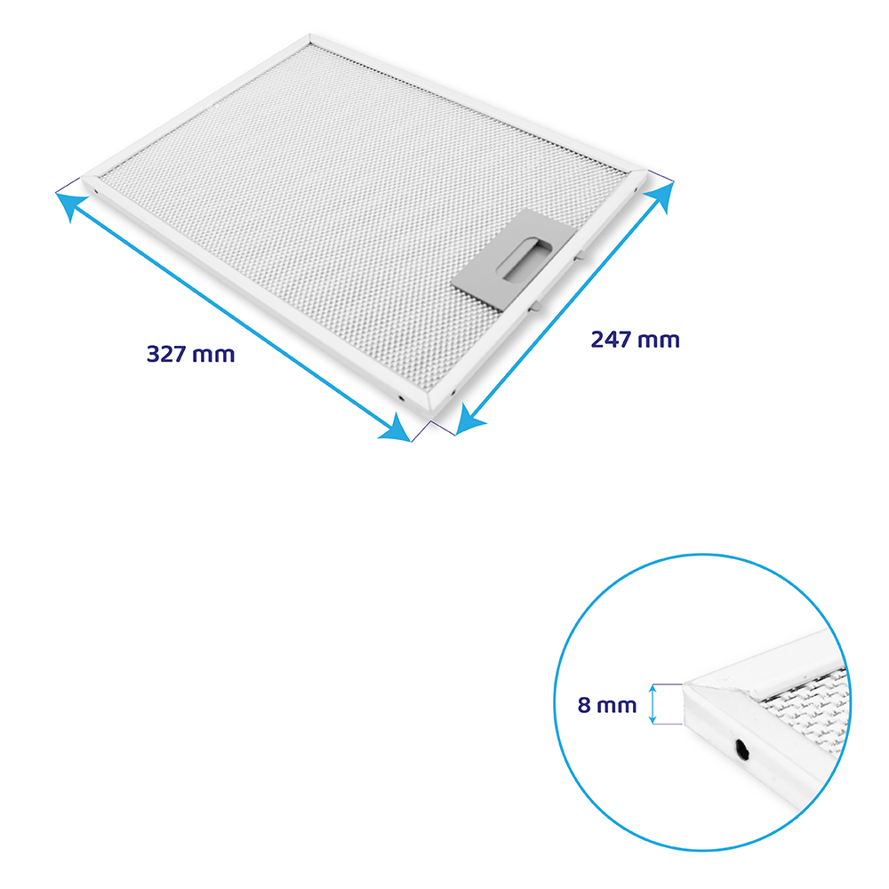 Alno Metall-Fettfilter 247x327mm 50293009002