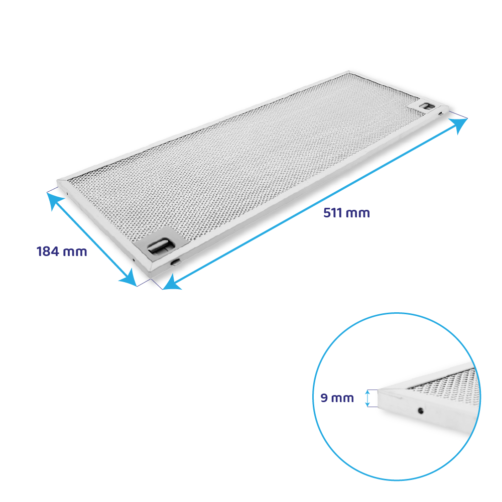 Teka Metall-Fettfilter 511x184mm CNL2002