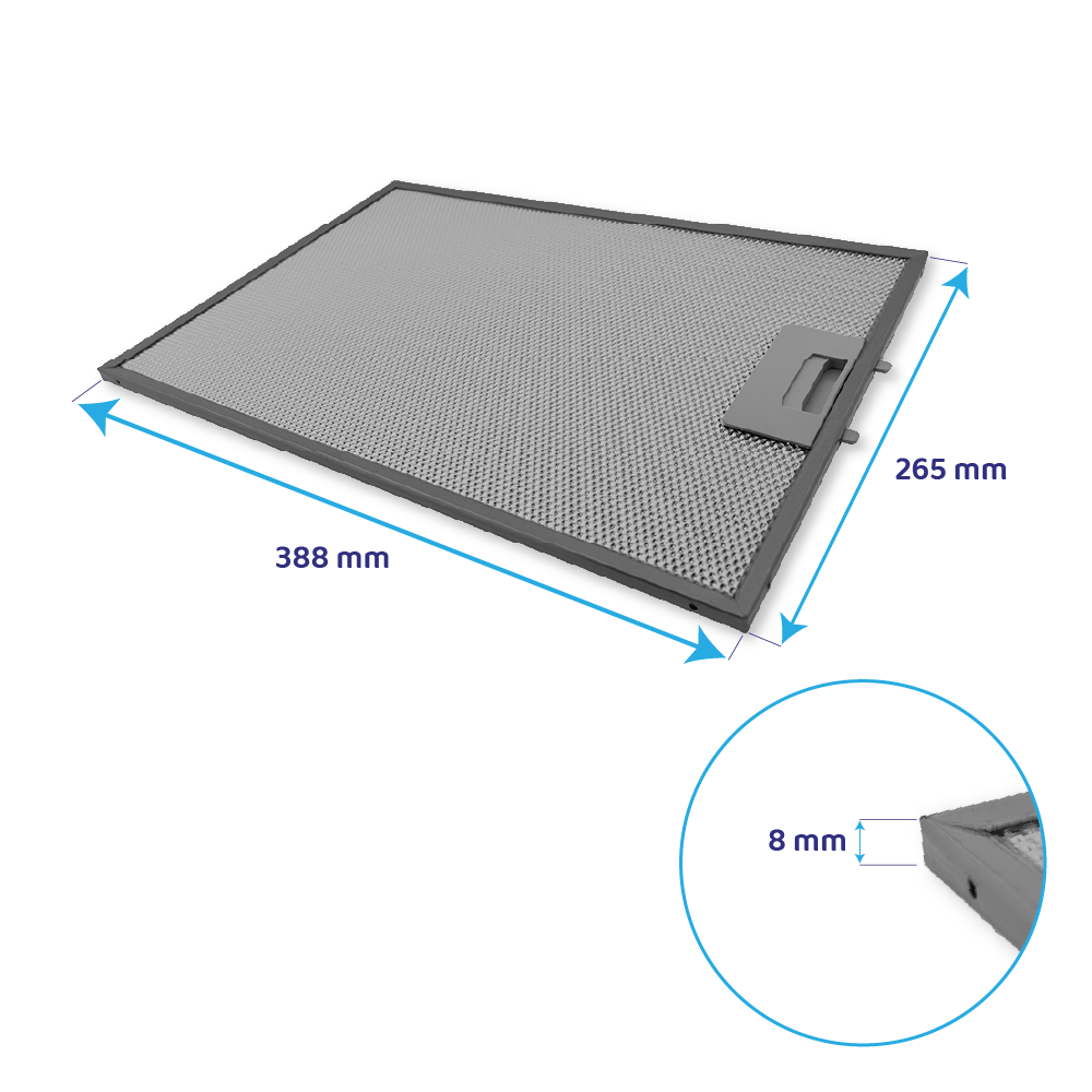 Profilo Metall-Fettfilter 388x265x8mm 742967 / 00742967
