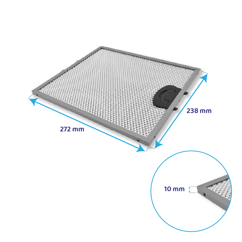 DeDietrich Metall-Fettfilter 272x238x10mm 79X8840
