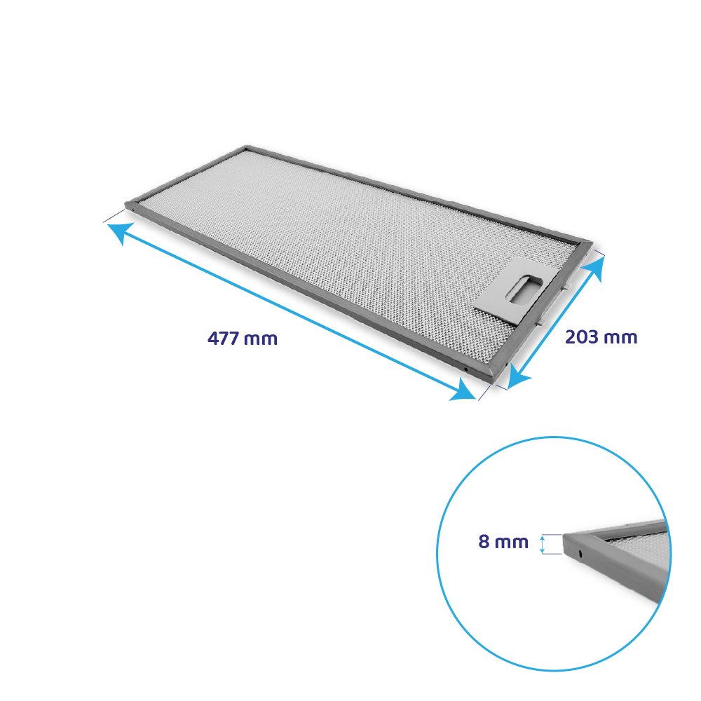 Zanker Metall-Fettfilter 477x203x8mm 80877574