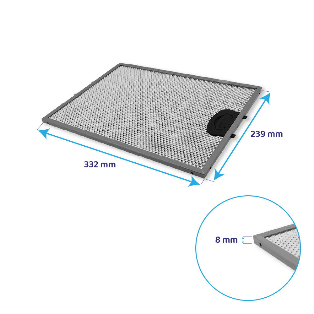Sauter Metall-Fettfilter 332x239mm AS6018607