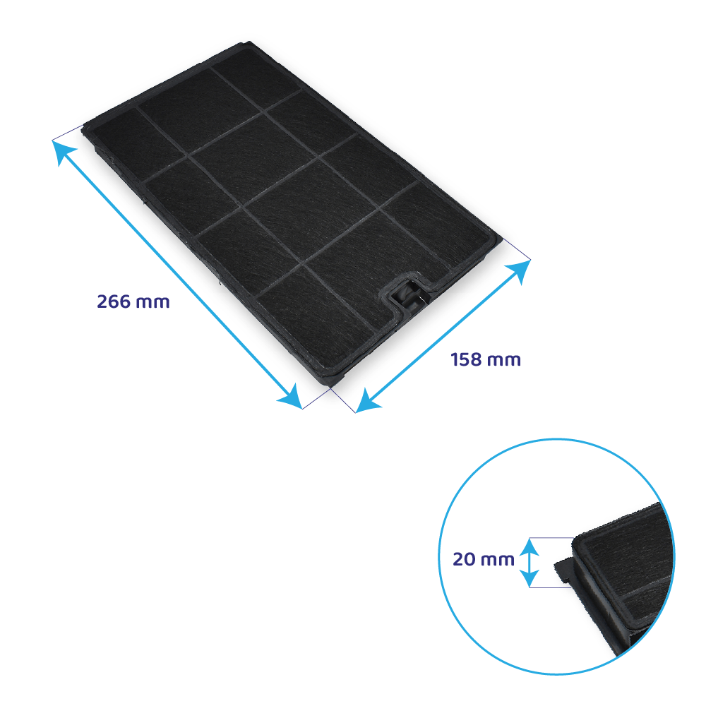 Aktivkohlefilter geeignet für Elica F00210/S