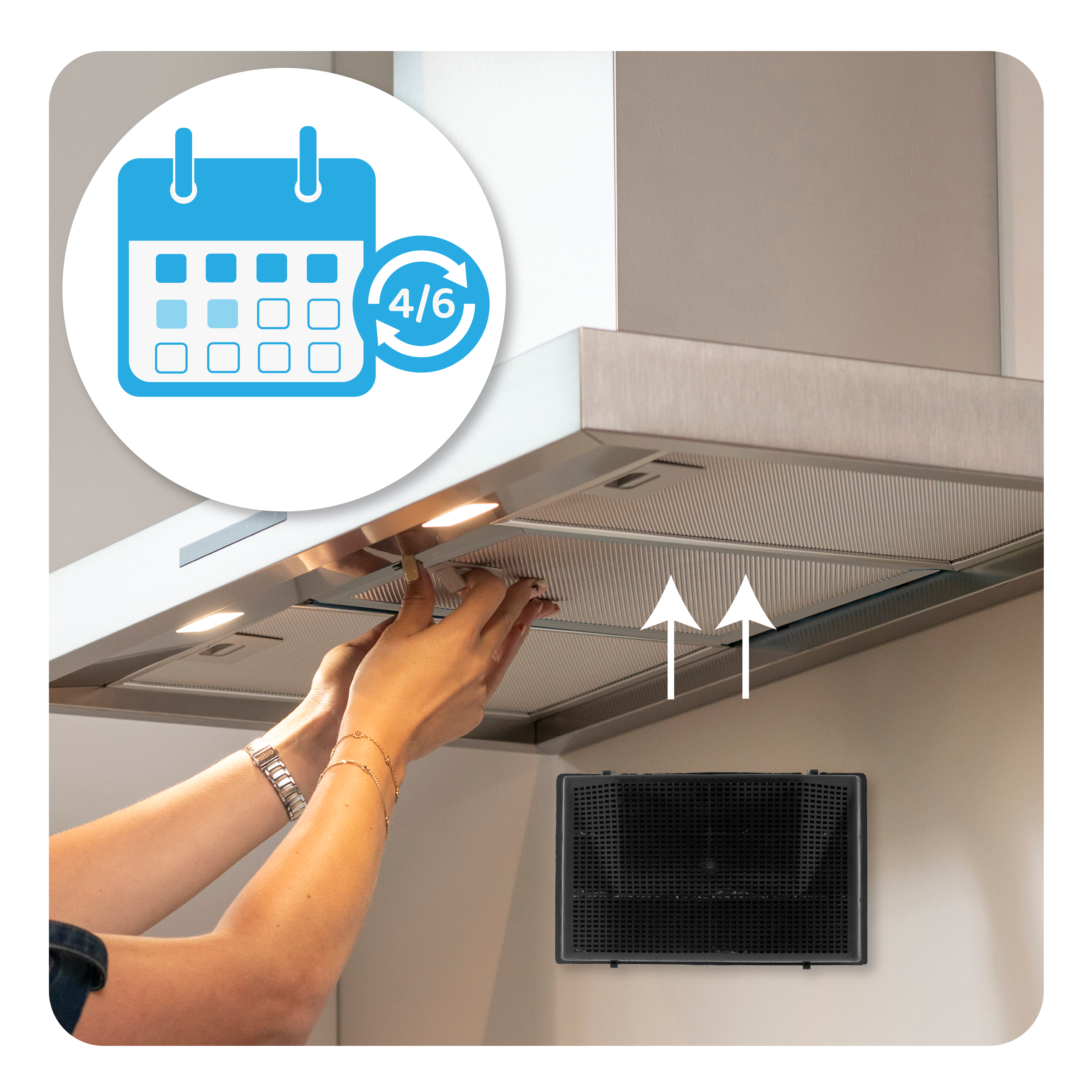 Aktivkohlefilter geeignet für Hotpoint-Ariston 484000008786 / 481249038017 (2St.)