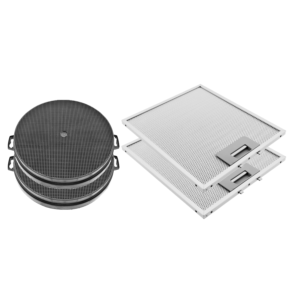 Kohlefilter (2 Stk.) + Metallfilter (2 Stk.) geeignet für Brandt AD1070X