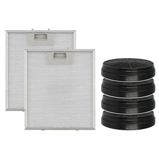 Aktivkohlefilter (4St.) & Metallfilter (2St.) geeignet für Klarstein Annabelle