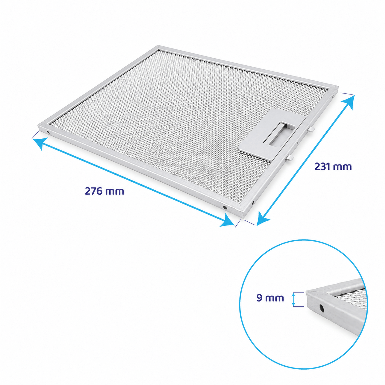 Metall-Fettfilter 276x231mm geeignet für Juno 4055101671