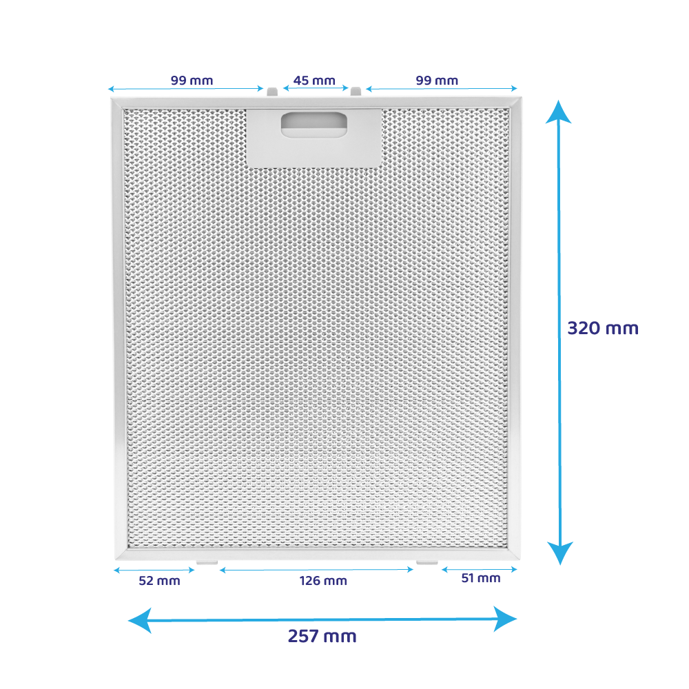 AllSpares Metall-Fettfilter 320x257mm 2800905