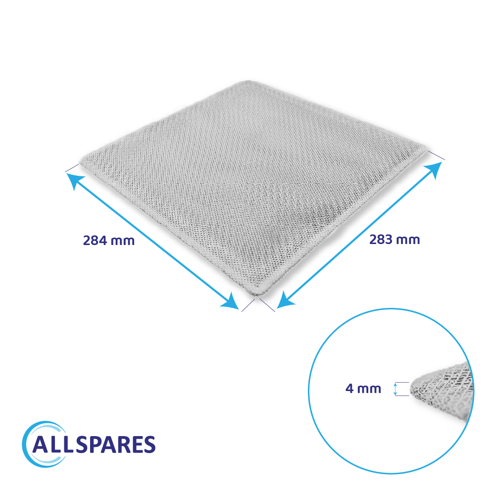 Metall-Fettfilter 284x283mm geeignet für Balay 298619 / 00298619