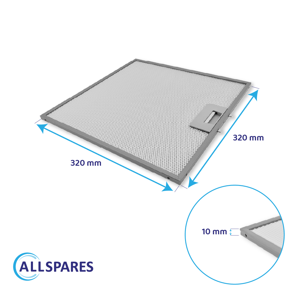 AllSpares Metall-Fettfilter 320x320x10mm 481248058144