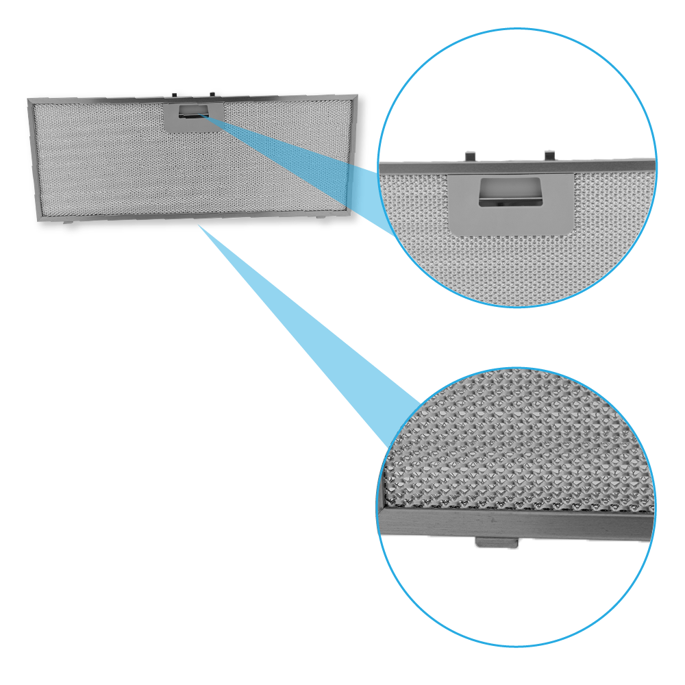 Metall-Fettfilter 458x175x8mm geeignet für Elica GF03FB