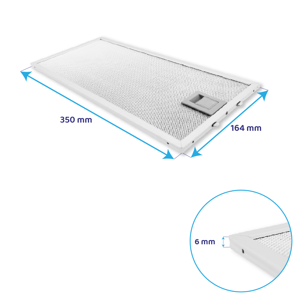 Metall-Fettfilter 350x164mm geeignet für Siemens 435204 / 00435204