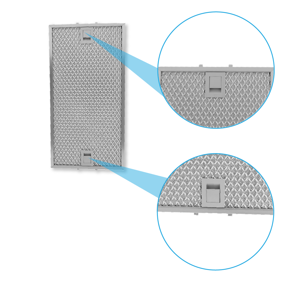 Metall-Fettfilter 403x208mm geeignet für Gaggenau 434107 / 00434107 (hinten)