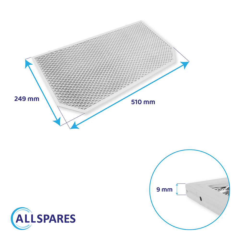 Metall-Fettfilter 249x510mm geeignet für Neff (hinter) 285348 / 00285348