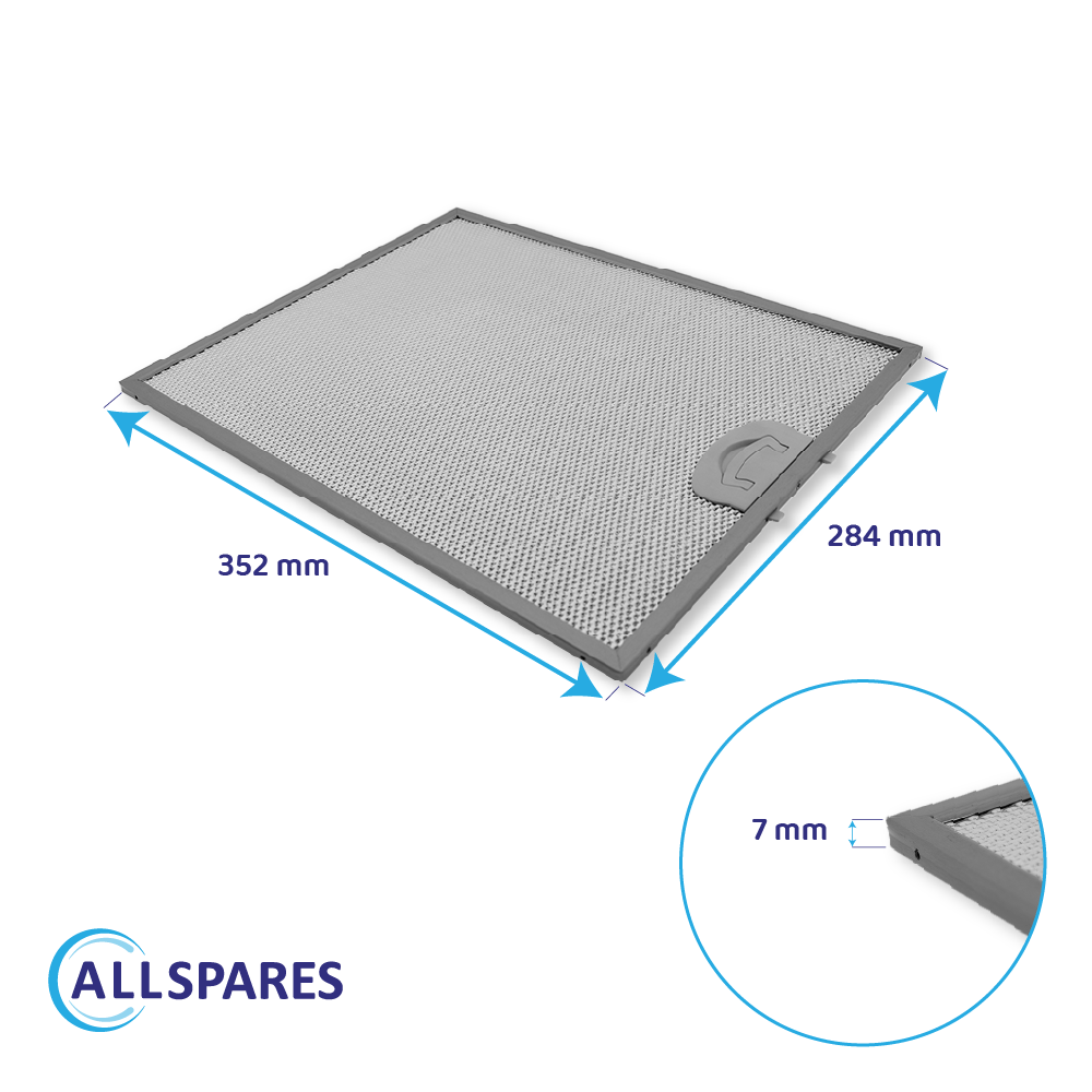 Metall-Fettfilter 352x284mm geeignet für Glem XHD57 / XHD760