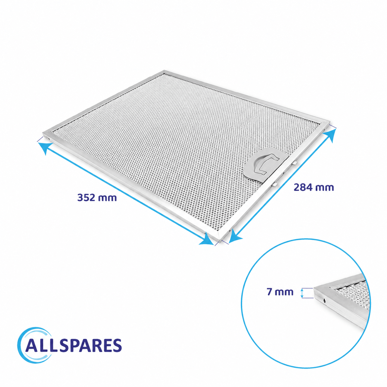 Metall-Fettfilter 352x284mm geeignet für ATAG 288196