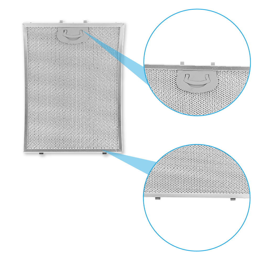 Metall-Fettfilter 290x220mm (gebogen) geeignet für Airone ACFMCAA9X286X22000