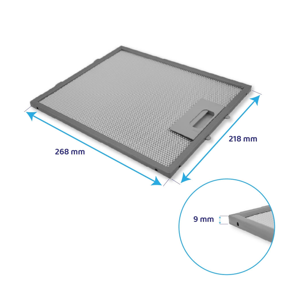Whirlpool Metall-Fettfilter 215x268x8mm 481248048083