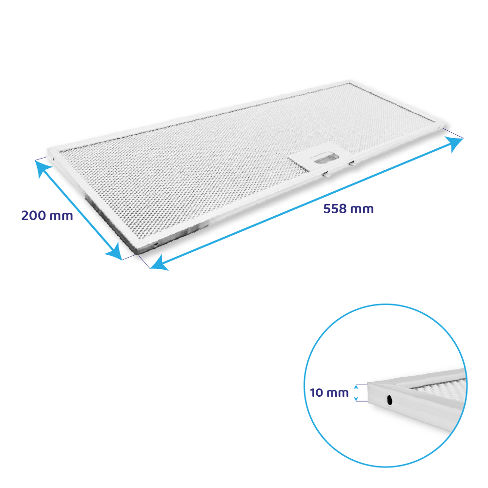 Elica Metall-Fettfilter 558x200x10mm GRI0077330A