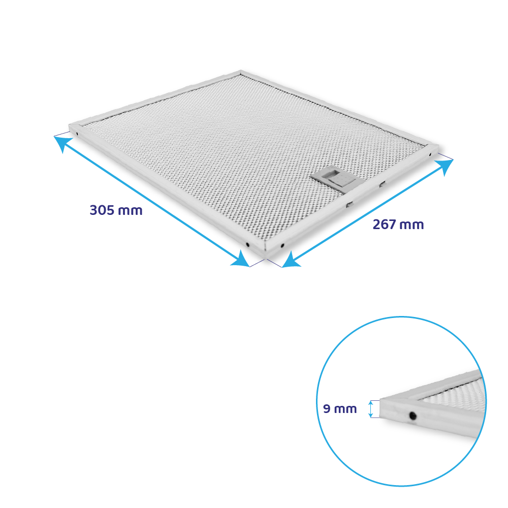 Elica Metall-Fettfilter 305x267mm GRI0097953A