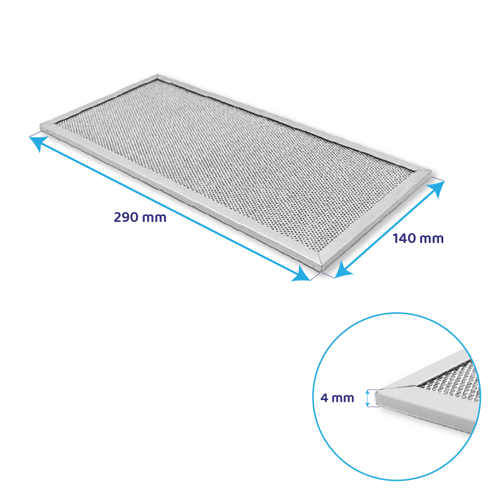 Elica Metall-Fettfilter 290x140mm GRI0122492