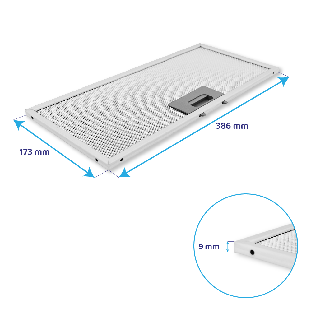 Elica Metall-Fettfilter 173x386mm GRI0138042A