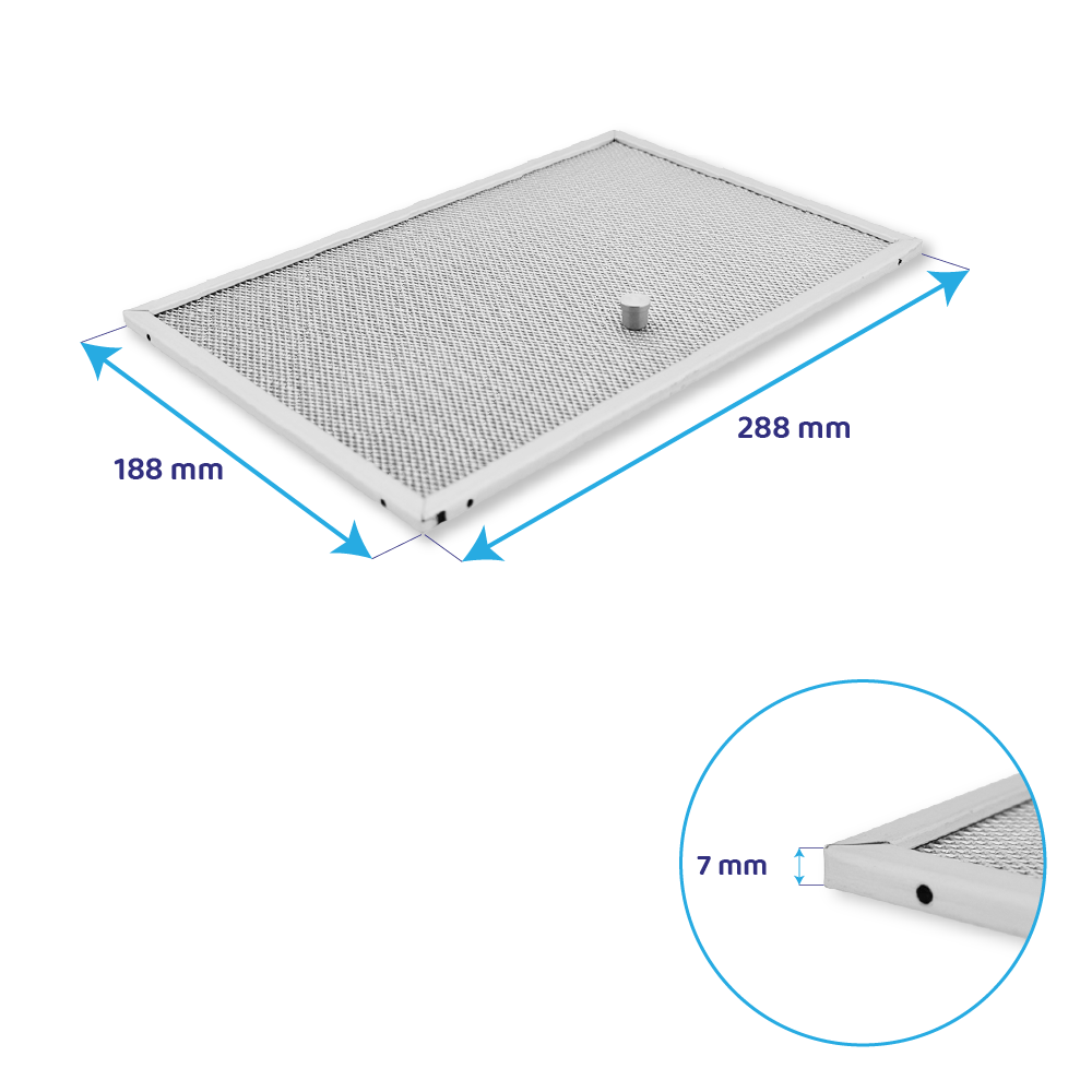 Elica Metall-Fettfilter 188x288mm GRI0142042B