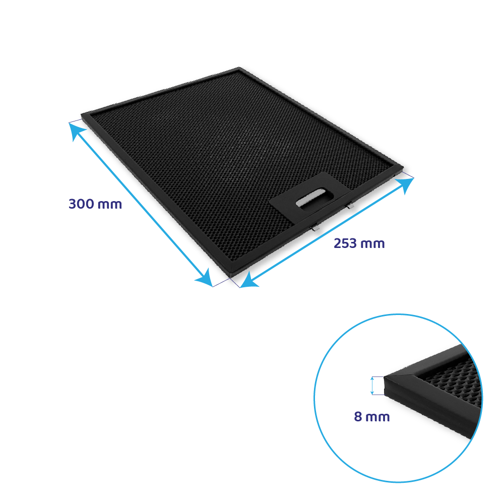 Pelgrim Metallfilter 300x253mm HF1001 (3 St.)