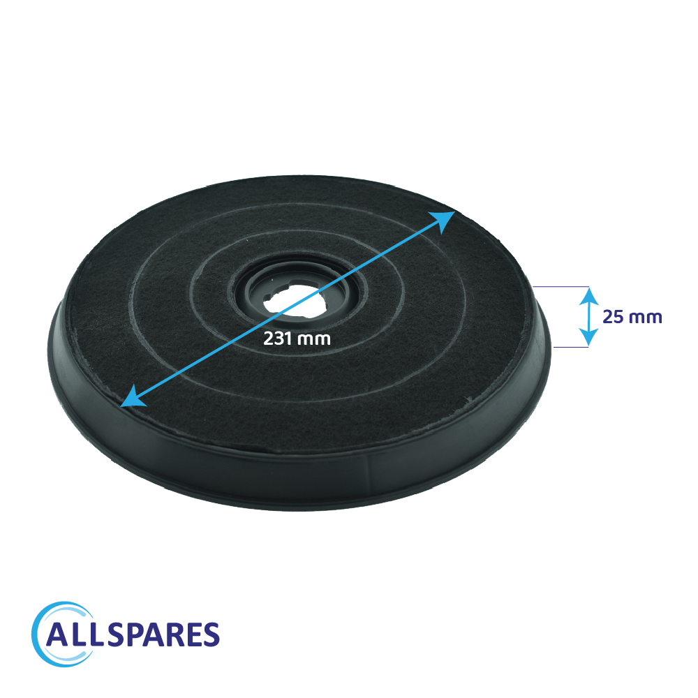 Aktivkohlefilter geeignet für Whirlpool 484000008636 / CHFE233/2