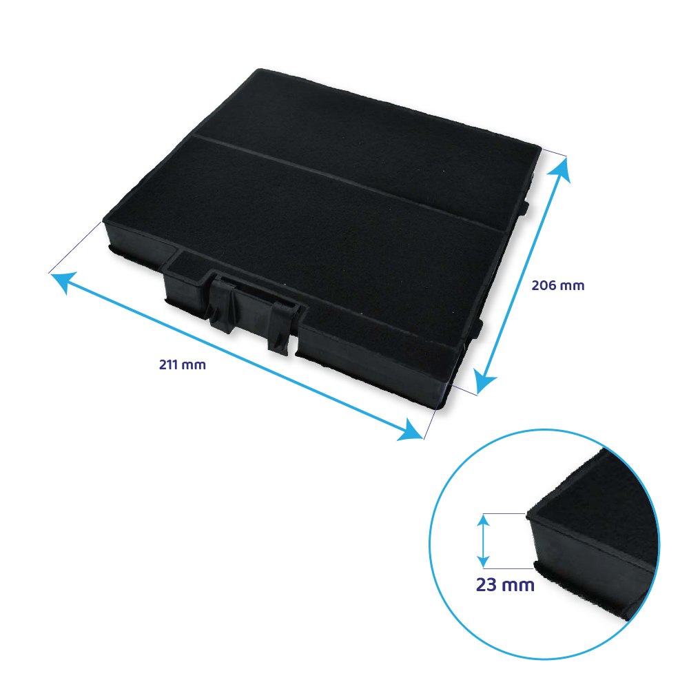 Aktivkohlefilter geeignet für Bosch 11022296 / DWZ0DX0A0